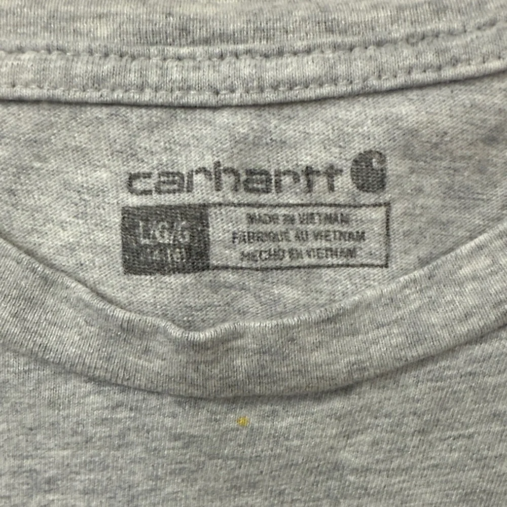 Carhartt Gray Short Sleeve Pocket Tee with Logo Patch - Picture 4 of 4